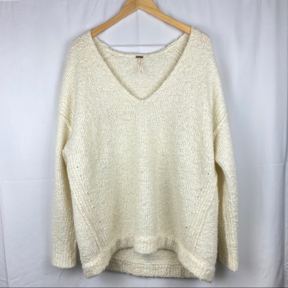 Free People Sweaters - NWOT Free People Oversized V-Neck Alpaca Sweater
